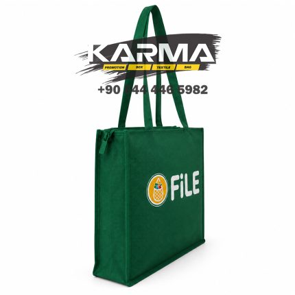 fermuarlı tela market çantası
